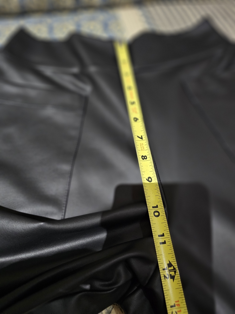 Black Wide-Leg Faux Leather Crop Pants, NWOT - Picture 9 of 9